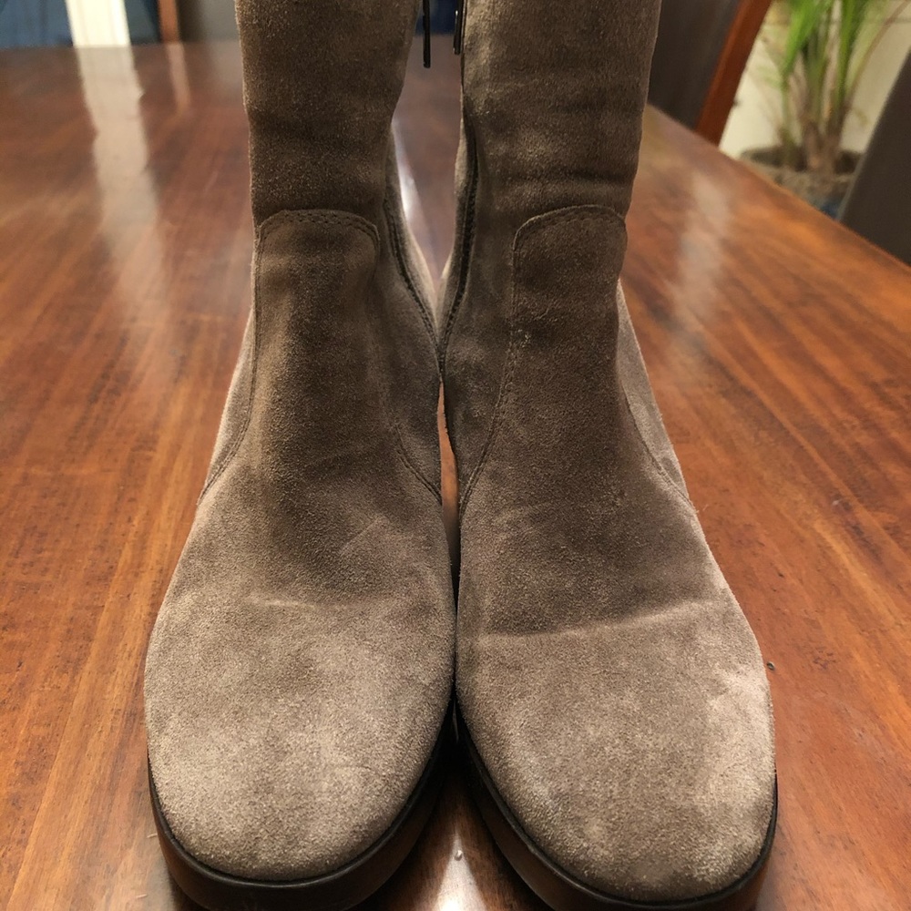 Frye Joan Campus Short Gray Suede Bootie 8